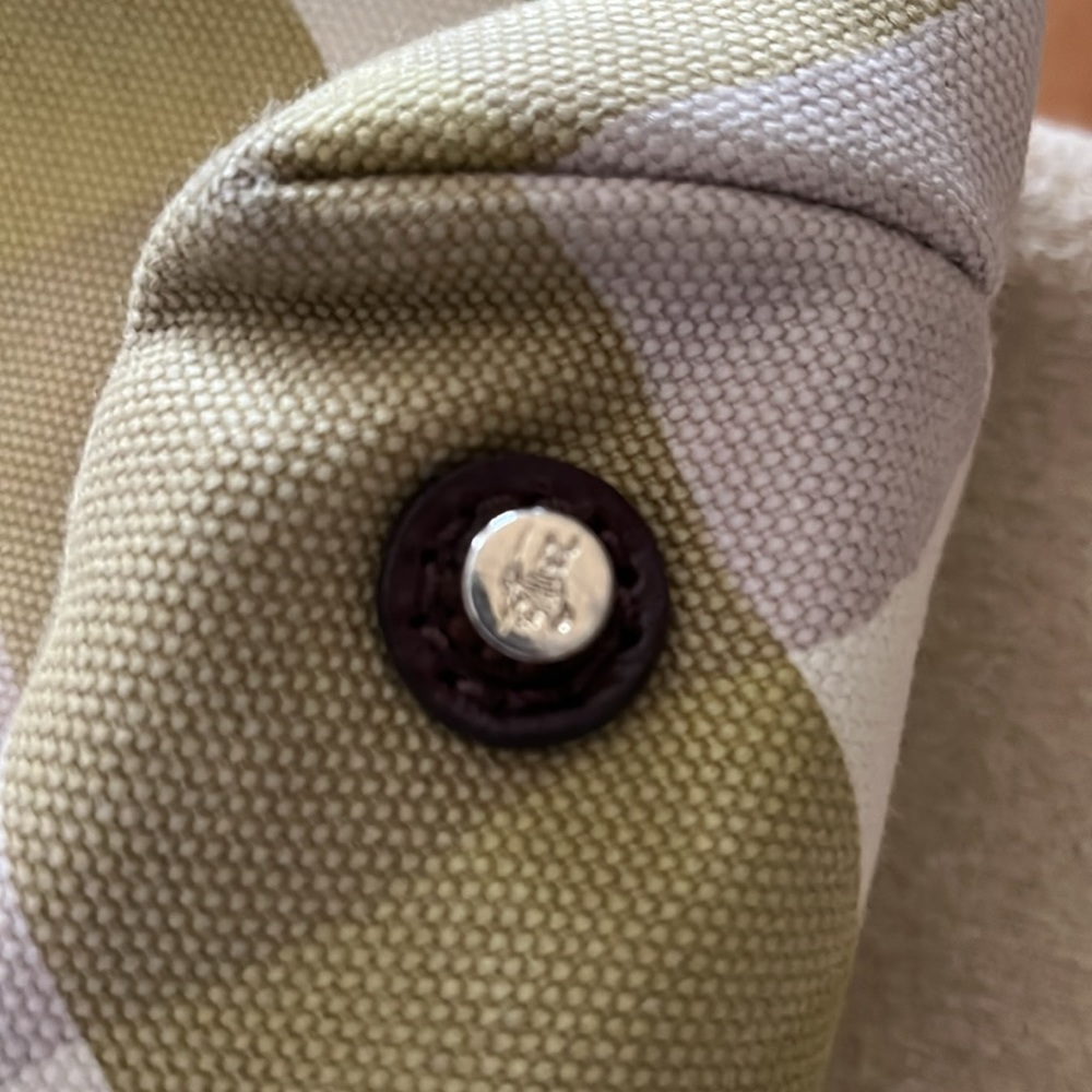 Burberry Green and White Tote Bag - Picture 3 of 10